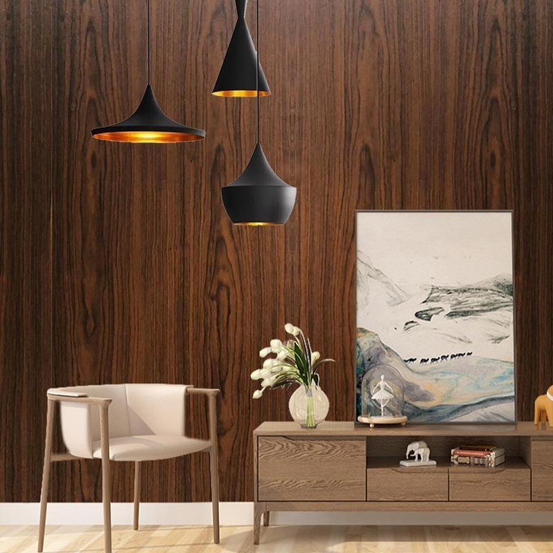 Tapet autocolant PVC cu aspect lemn pentru ușile de garderobă și mobilier – impermeabil, rezistent la mucegai, decor retro în stil neoclasic