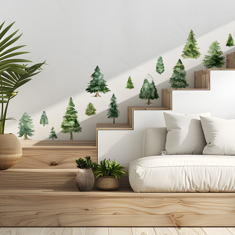 Sticker pentru perete, acrilic, Fan Fu, rezistent la apă, model 23559002645, pentru living și dormitor