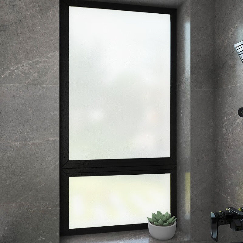 Film de intimitate pentru fereastră, PVC, autoadeziv, mat, model unic, stil chinezesc, camera de zi