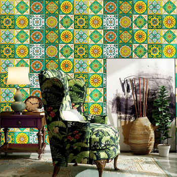 PVC zidne naljepnice s geometrijskim uzorkom za kuhinju i kupaonu – otporne na masnoće, vodootporne, protiv prljavštine i plijesni; više od 5 komada