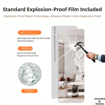 Senfu ολόσωμος καθρέφτης χωρίς πλαίσιο, μοντέρνο στυλ, κατασκευασμένος σύμφωνα με τα σχέδια