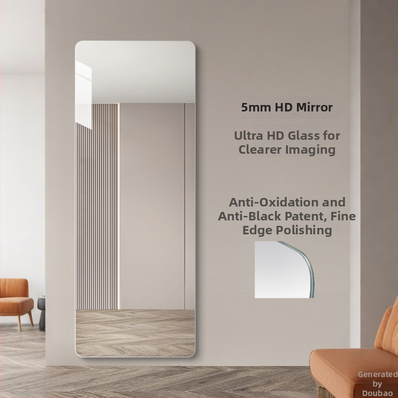 Senfu be-rėmų pilno ūgio veidrodis, šiuolaikinio stiliaus, pagamintas pagal brėžinius