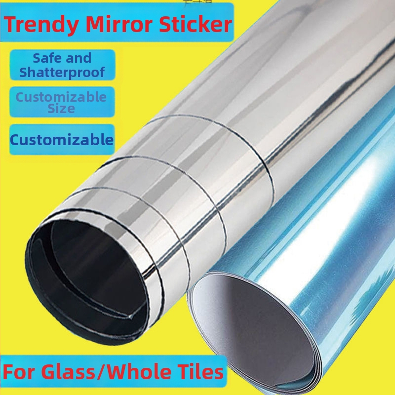 Sieninis lipnus veidrodžio lipdukas – dekoratyvinis veidrodžio klijavimui vonios kambariui ir drabužių spintai, kinų stilius, prekė Strong Merchants