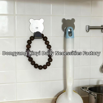 Nerūsējošā tērauda pašlīmējošā āķa lāču formā ar caurumiem, bez urbuma, 1–3 kg slodze, piemērots garderobēm un dzīvojamā istabu sienām