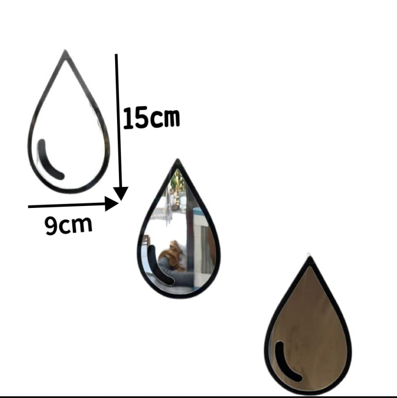 Akrila sienas spogulis, pašlīmējošs, vienkāršs stils, 1 gab., dekoratīvs dzīvojamai istabai, guļamistabai, darbistabai, vannas istabai