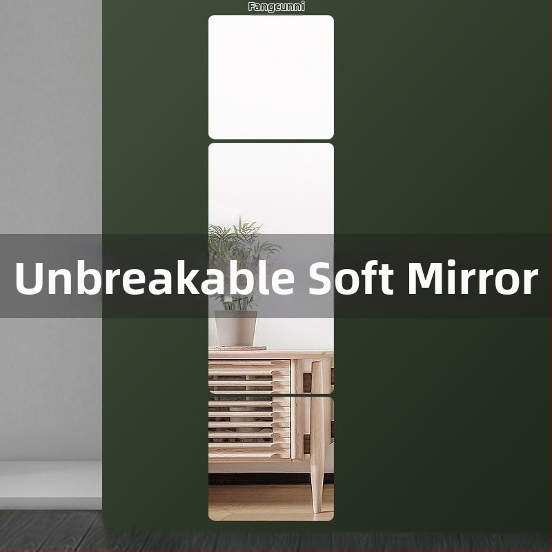 Akrilo makiažo veidrodis, sieninis lipnus tvirtinimas, aukštos raiškos veidrodis drabužiams ir garderobai