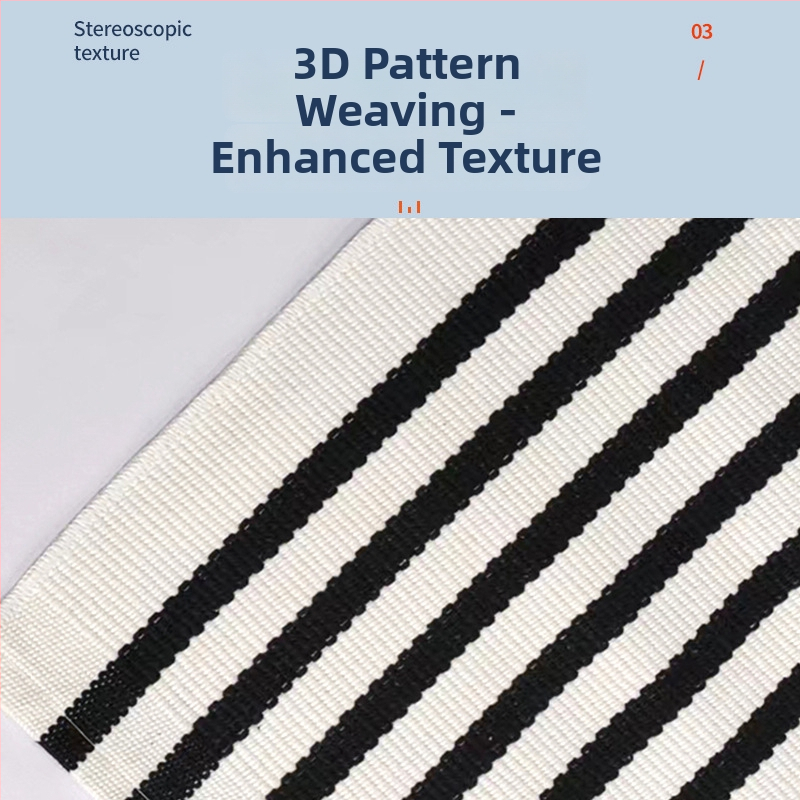 Verandas paklājs - svītrains, poliestera–kokvilnas maisījums, mazgājams veļas mašīnā, pretslīdēšana, iekšēja/ārēja lietošana