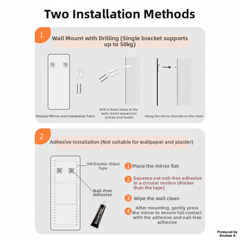 Καθρέφτης πλήρους μήκους τοίχου, αυτοκόλλητος, χωρίς πλαίσιο, μοντέρνου στυλ, ανθεκτικός στη θραύση για οικιακή χρήση
