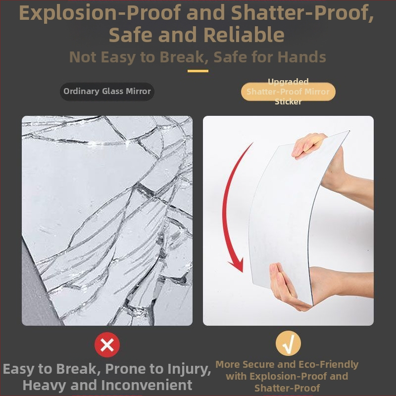 Pilno kūno veidrodis sieninis lipnus, akrilinis, namų HD aiškumas, šiuolaikiškas paprastas stilius; Prekės ženklas Unique; Rėmo medžiaga: Kitas; Modelis: Kitas