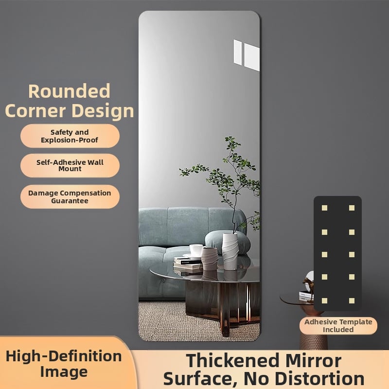 Ολόσωμο καθρέφτης τοίχου με αυτοκόλλητη τοποθέτηση, ακρυλικό, οικιακή ευκρίνεια HD, μοντέρνο στυλ απλότητας; Μάρκα Unique; Υλικό πλαισίου: Άλλο; Μοντέλο: Άλλο