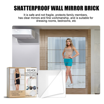 Sienas spogulis pret kritieniem, savienots, akrila, pašlīmējošs