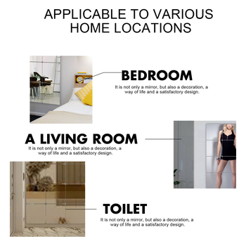 Sienas spogulis pret kritieniem, savienots, akrila, pašlīmējošs