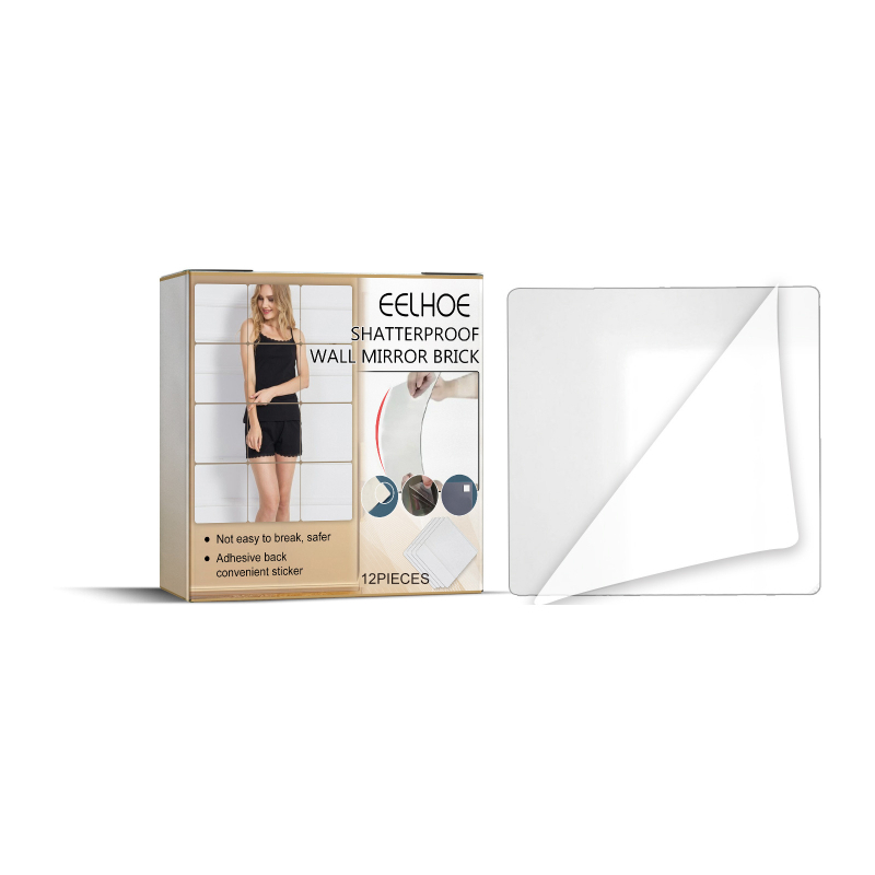 Sienas spogulis pret kritieniem, savienots, akrila, pašlīmējošs