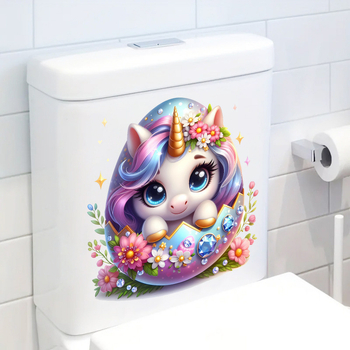 Vienradža ziedu sienas uzlīmes, PVC, pašlīmējošās, mūsdienīgi vienkāršs stils, piemērotas dzīvojamajai istabai, guļamistabai, vannas istabai un ieejai