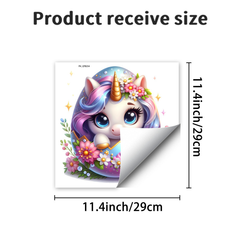 Vienradža ziedu sienas uzlīmes, PVC, pašlīmējošās, mūsdienīgi vienkāršs stils, piemērotas dzīvojamajai istabai, guļamistabai, vannas istabai un ieejai