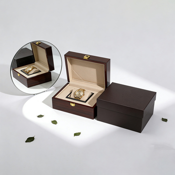 Drvena kutija za sat s graviranjem mehanizma, luksuzna ambalaža, poklopac Heaven and Earth