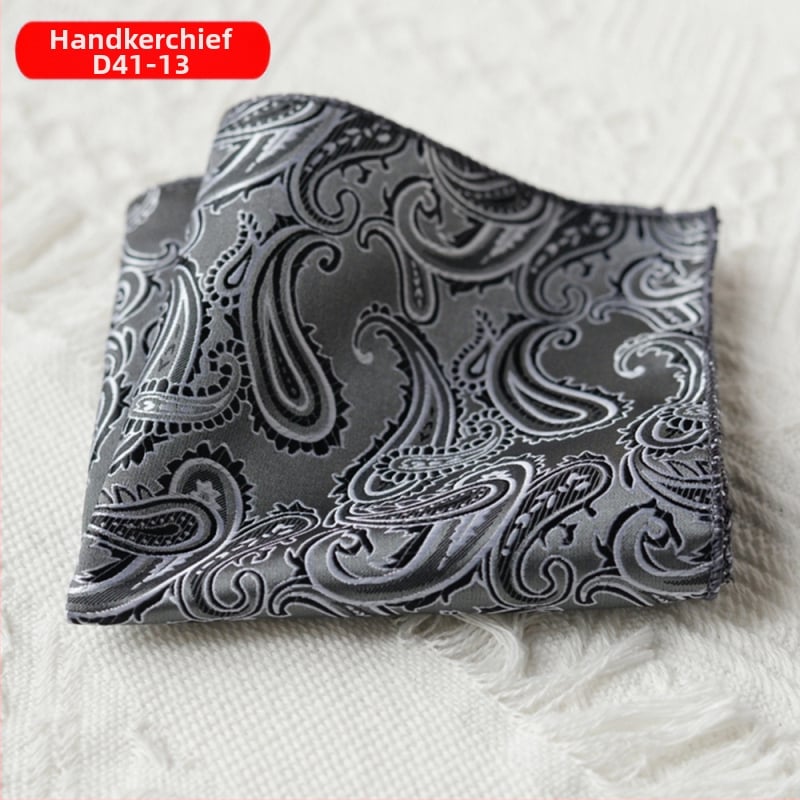 Vyrų kišpinė skarelė – poliesteris, pluošto dažymas, neutralaus stiliaus, poliesterio pamušalas, įvairūs raštai