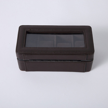 Kožna kutija za satove s četiri odjeljka za kolekciju satova