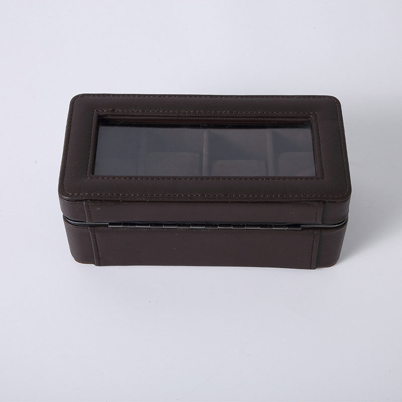 Kožna kutija za satove s četiri odjeljka za kolekciju satova