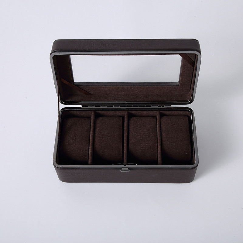 Kožna kutija za satove s četiri odjeljka za kolekciju satova