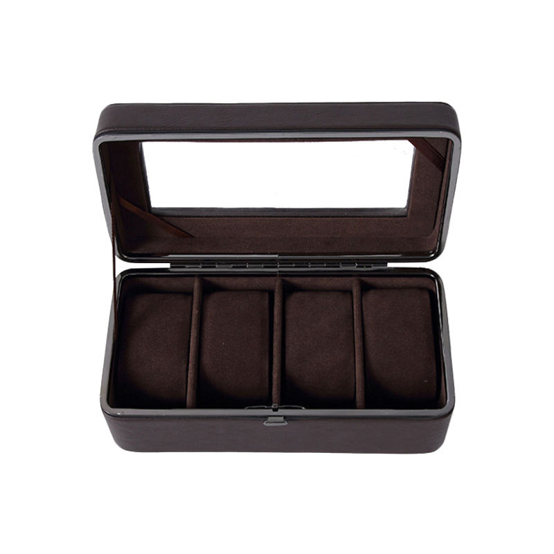 Kožna kutija za satove s četiri odjeljka za kolekciju satova