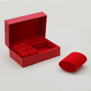 Kutija za sat s vječitim cvijećem - Flip-Top PU kožna kutija za nakit, prilagodljiva ambalaža, Square Garden