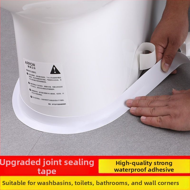 Ūdensdroša pašlīmējoša šuvju lente vannas istabai pret pelējumu, plašas šuvju joslas virsmām, izlietnēm, stūriem un tualetēm