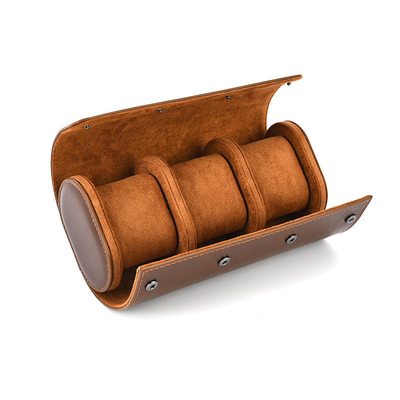 Set cutie pentru ceasuri din piele (3 buc.) – impermeabil, piele PU, închidere cu buton, cusătură