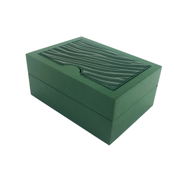 Cutie din piele pentru ceas – cutie cadou de lux cu model în valuri, stoc gata, personalizată