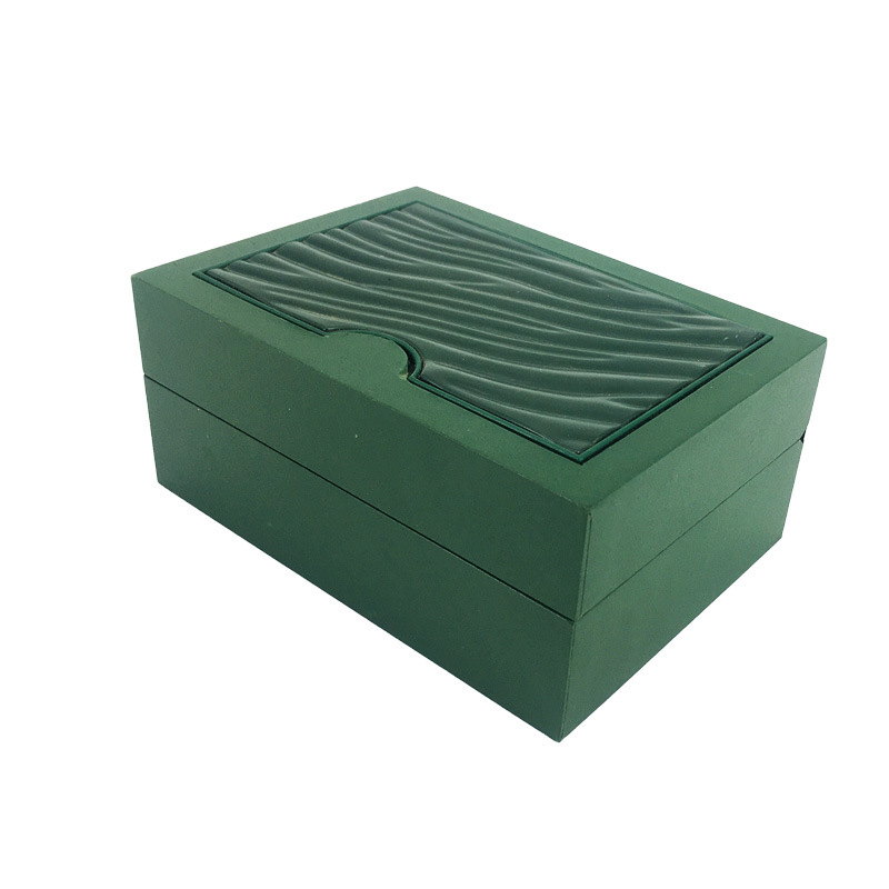 Cutie din piele pentru ceas – cutie cadou de lux cu model în valuri, stoc gata, personalizată