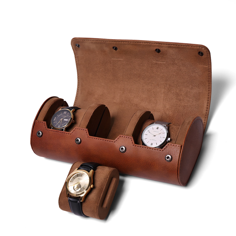 Cutie de depozitare pentru ceasuri - căptușită cu fleece, inserție portabilă pentru călătorii, ambalare în cutie