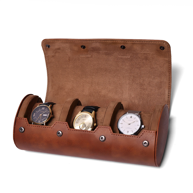 Cutie de depozitare pentru ceasuri - căptușită cu fleece, inserție portabilă pentru călătorii, ambalare în cutie