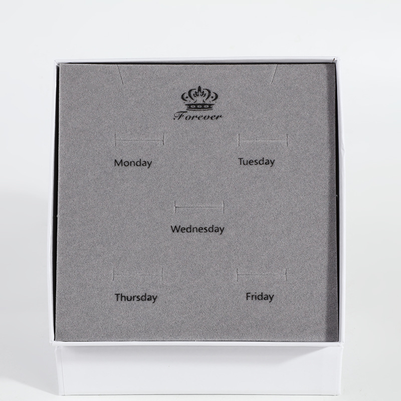 Cutie pentru cercei - organizator cu 7 compartimente, capacitate pentru 5 compartimente, ambalare bijuterii