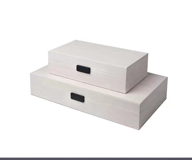 Cutie de bijuterii din piele — Design modern simplu, Carcasă solidă, Model uniform, Depozitare pe birou