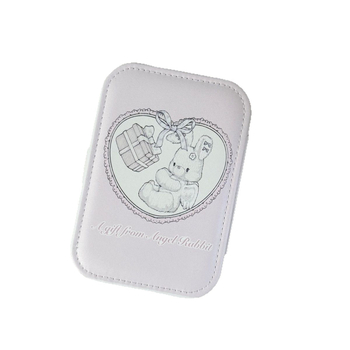 Cutie pentru bijuterii - piele, design drăguț cu iepuraș, model anime, textură moale