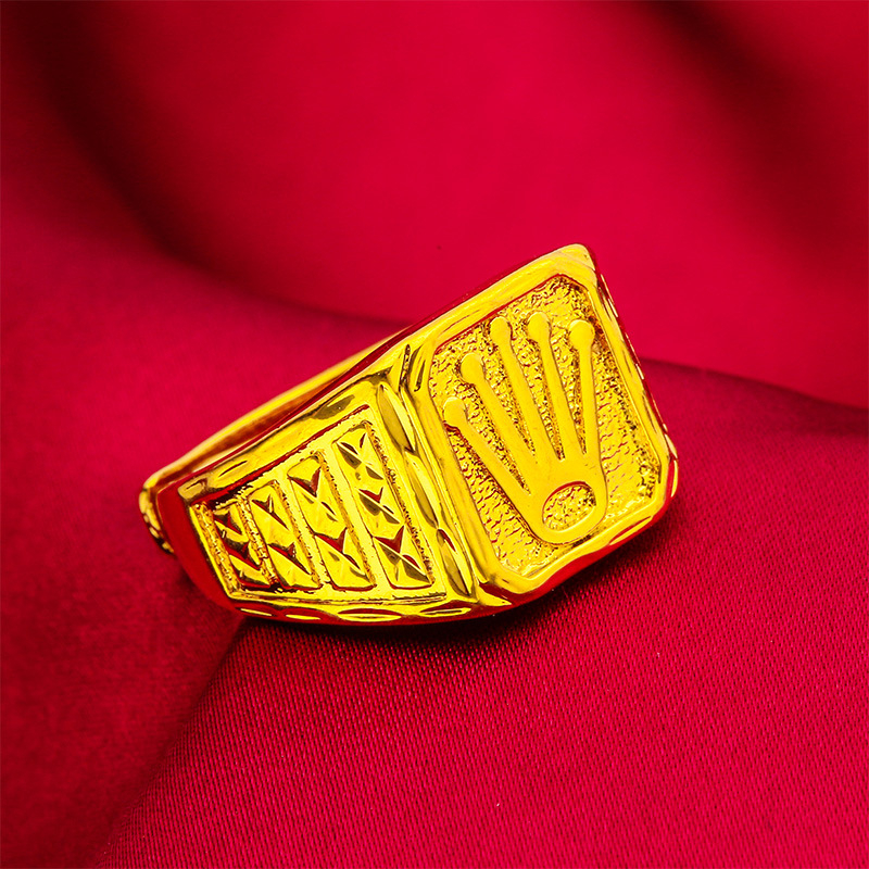 Inel cu coroană pentru femei — alamă, geometric, electroplacare, design original