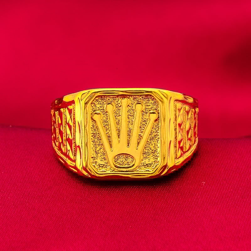 Inel cu coroană pentru femei — alamă, geometric, electroplacare, design original