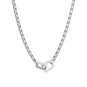 Geometrijsko ogrlica od titan čelika, unisex, regularni lanac, jednostavan minimalistički stil, 50 g