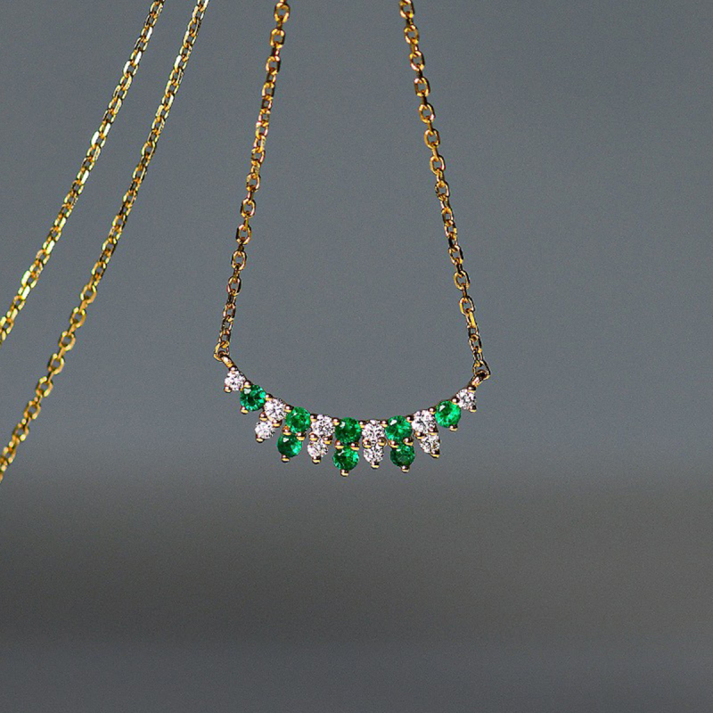 Ogrlica od srebra 925 s geometrijskim dizajnom, O-lanac, višeslojna, lagani luksuzni stil za žene