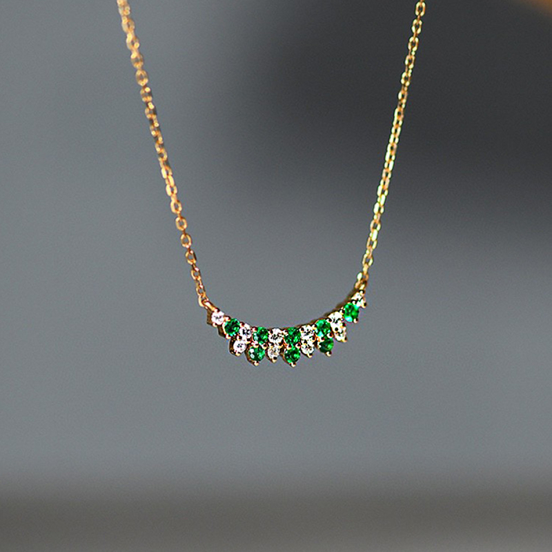 Ogrlica od srebra 925 s geometrijskim dizajnom, O-lanac, višeslojna, lagani luksuzni stil za žene