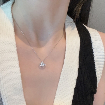 Lančić s privjeskom u obliku srca od cirkonija, od srebra 925, lanac kutijastog tipa