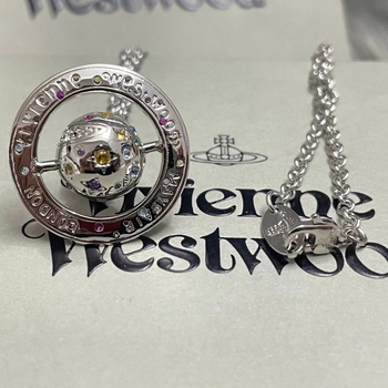 Colier unisex cu pandant UFO-Orb, lanț din oțel de titan, pandant din cupru, accente din zircon