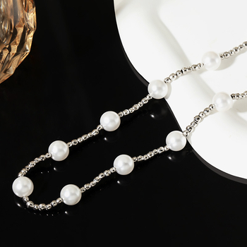 Ogrlica od S925 srebra s perlama, lanac od perli, težina 16 g, privjesak od srebra 925, stil prirodan, svjež i sladak