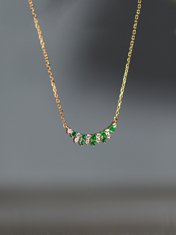 Ogrlica od srebra 925 s O-lančićem, višeslojna, elegantan stil