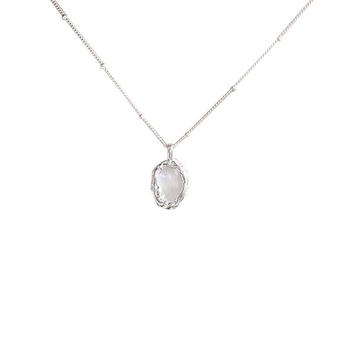 Ogrlica od srebra 925, geometrijski oblik, bočni lanac, izlazak u proljeće 2025