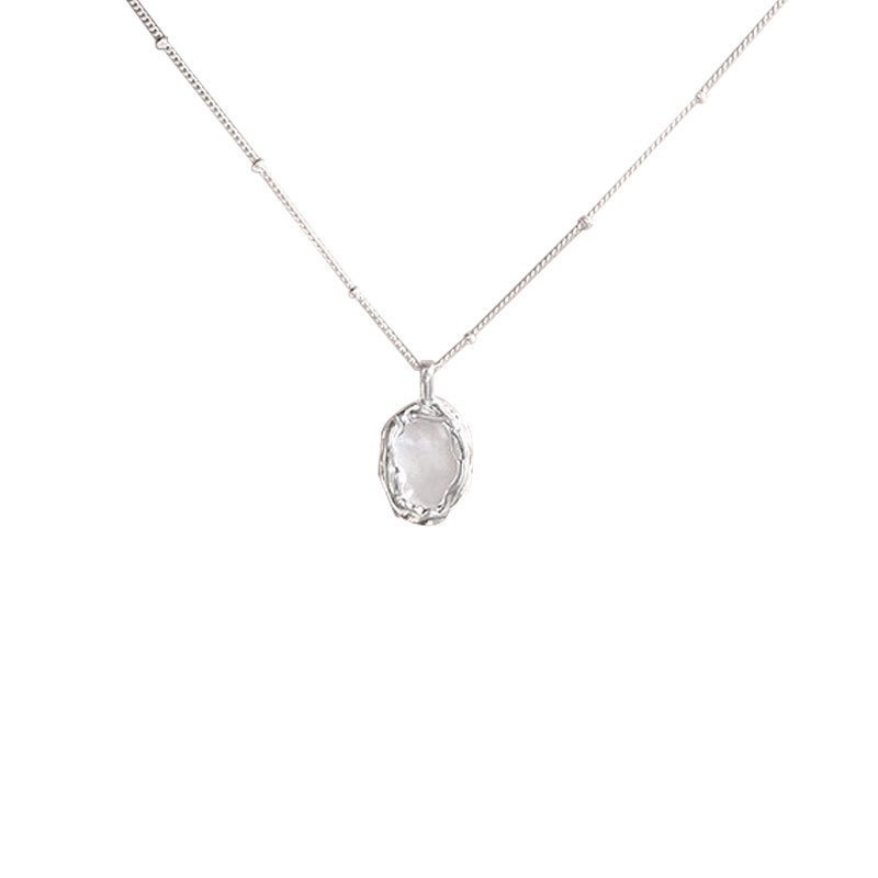 Ogrlica od srebra 925, geometrijski oblik, bočni lanac, izlazak u proljeće 2025