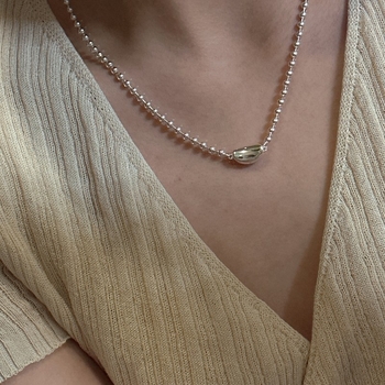 Colier din argint 925, stil coreean, design geometric, lanț 43 cm, greutate 9,2 g