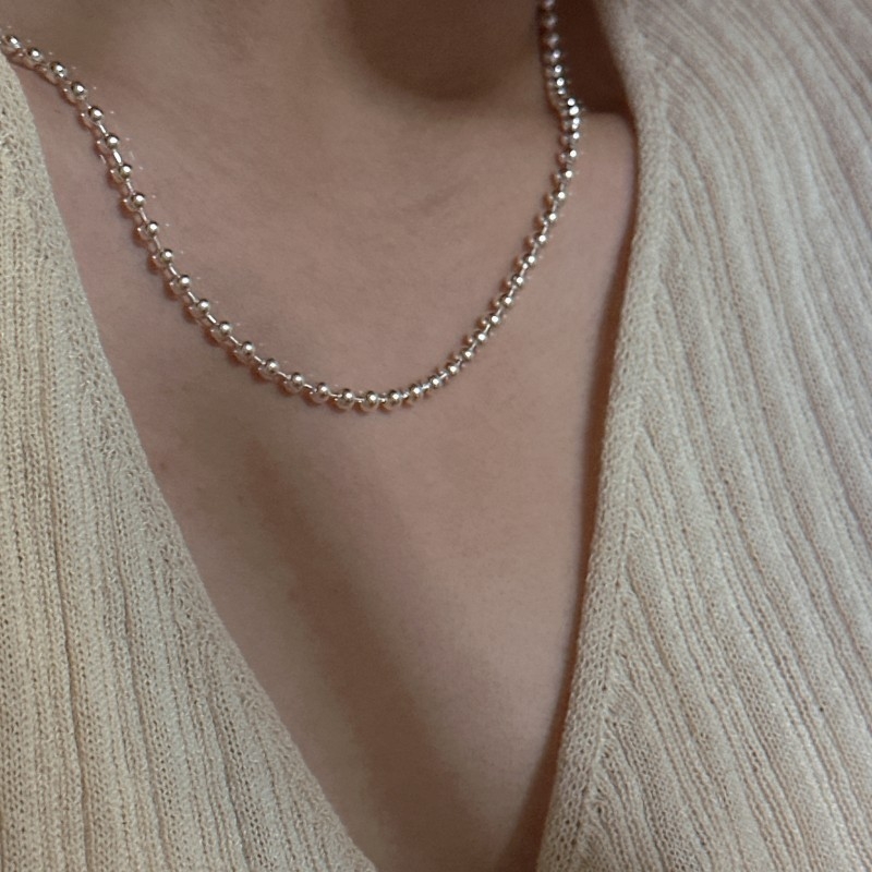 Colier din argint 925, stil coreean, design geometric, lanț 43 cm, greutate 9,2 g