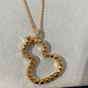 Colier din argint 925, cu pandantiv gol în formă de dovleac, lanț O, 6 g