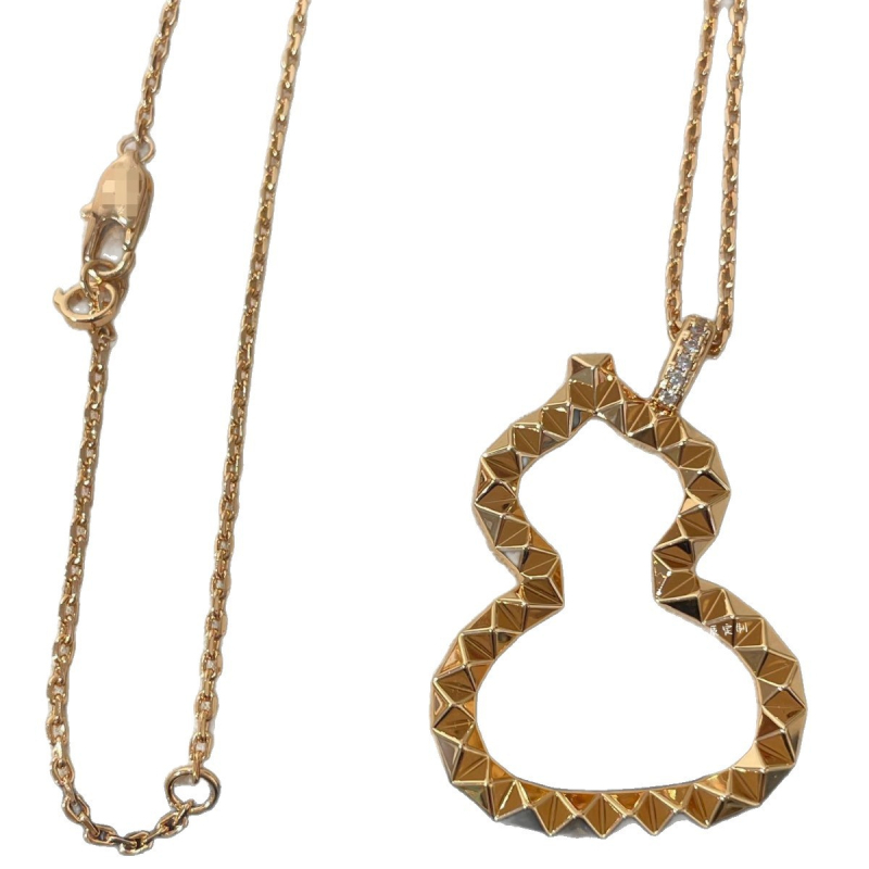 Colier din argint 925, cu pandantiv gol în formă de dovleac, lanț O, 6 g